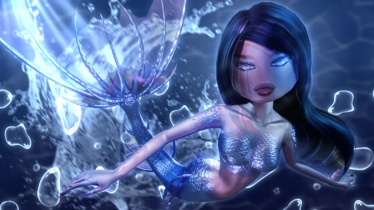 Blue mermaid look in Dress To Impress